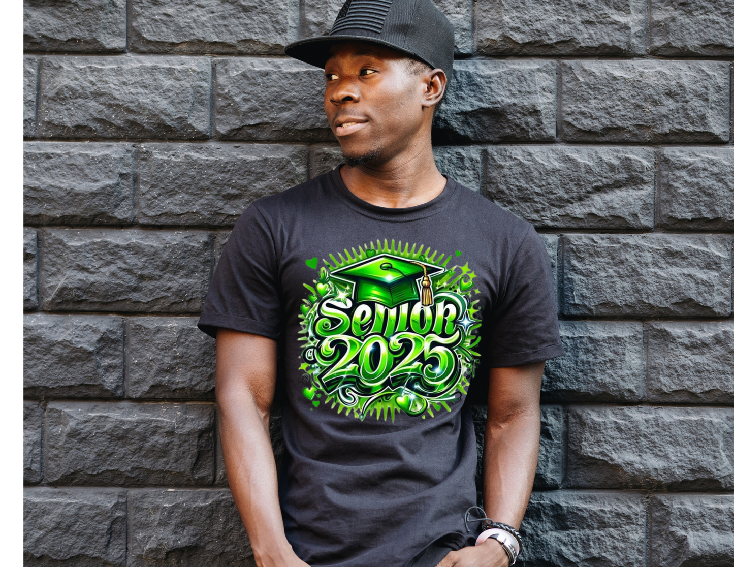 GREEN AIRBRUSHED SENIOR DIGITAL DESIGN
