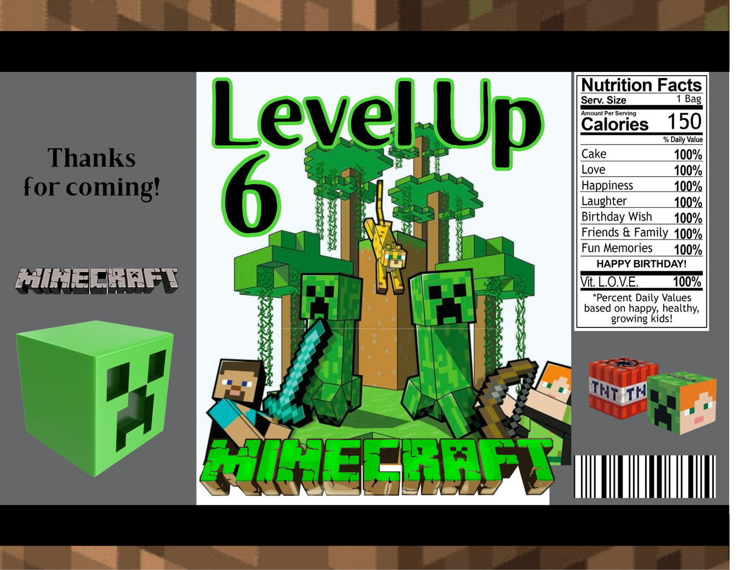 MINECRAFT PARTY FAVOR BUNDLE