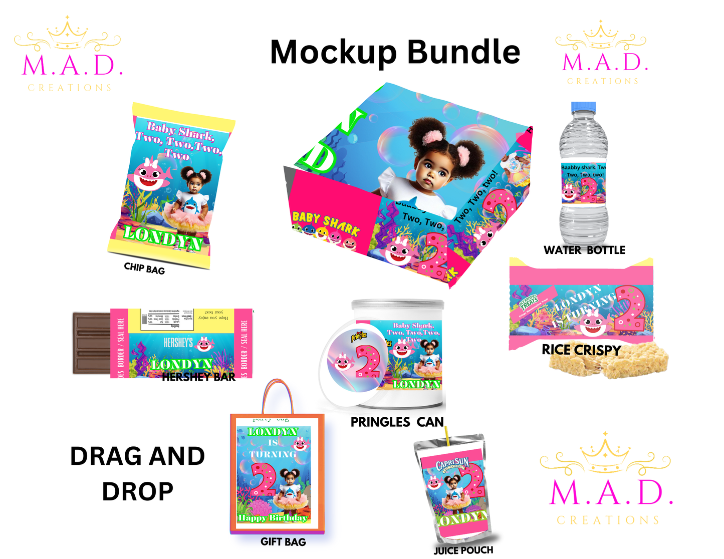 PINK SHARK PARTY FAVOR BUNDLE