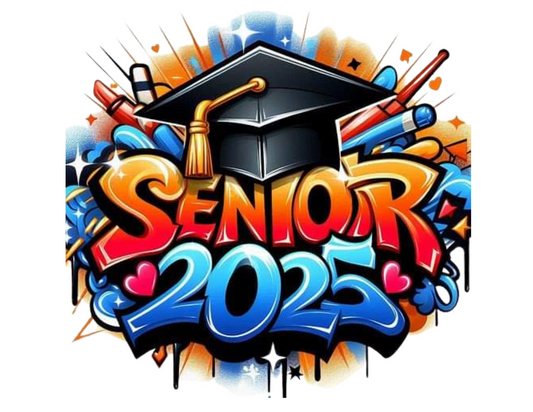 Multicolor Airbrushed Senior PNG Digital